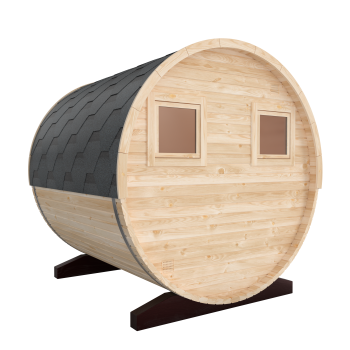 Preview: Fasssauna / Gartensauna / Banja / Round 3,0 m mit Balkon